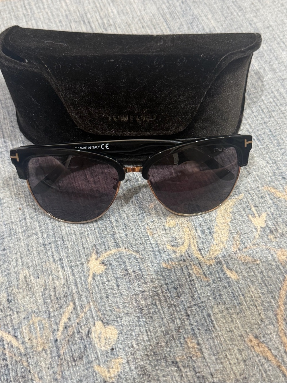 Tom Ford Black Sunglasses with Dark Lenses